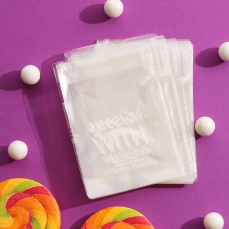 BOPP package with sticky tape, "for you", 7*7+3cm-1