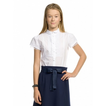 Blouse for girls, height 158 ​​cm, white color-1
