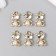 Decor for creativity metal, rhinestones, pearl "Teddy bear" gold 1x1.6 cm