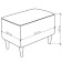 Pouffer "Kirkas", 560 × 360 × 430 mm, fabric mint, color light gray