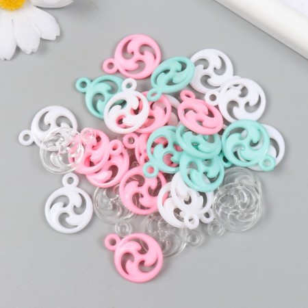 Decor for creativity plastic "Sign" set 25 grams 0.3x2x3.6 cm
