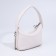 Baget bag with zipper, chain, white color