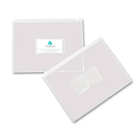 A4, 150 μm zip folder, 150 μm, Calligrata, a make-up pocket, white lightning-2