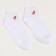 Women's socks shortened "flamingo", white color, size 23-25