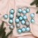 Set of balls plastic D-3 cm, 20 pcs "Nicole Glitter" Green