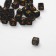 Acrylic bead "English letters" mix, golden, cube 6 × 6 mm, black color