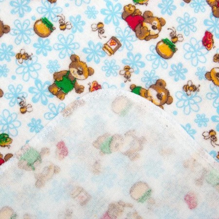 Children's flannel diaper, mixing color, size 75x130 cm, 100% cotton, 170 gm-1