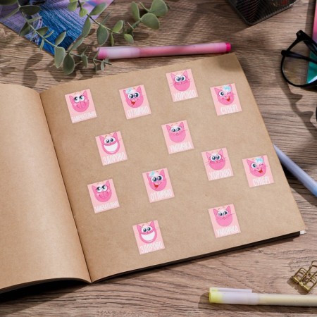 Paper stickers of the estimate "Smile", 10.5 x 18 cm-2