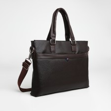 Male Business Bag, Textura, 2 external pockets, brown color