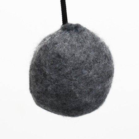 A bed with a cloth "Pijon", felt, oval, 55 x 36 x 47 cm, jute, dark gray-5