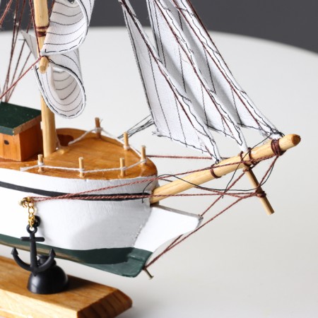 Souvenir medium "Mortan" ship, white, 33x31x5 cm-3