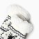 Women's socks with fur inside "Snowflakes with a deer", white color, size 36-40