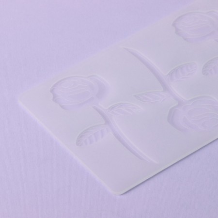 CHOCOLAD FORM “ROZA”, silicone, 3 cells, 19 × 12.5 × 0.1 cm, the color is transparent-1