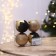 New Year's Christmas Balls “Magic Year!”, For New Year, plastic, d = 8, 4 pcs., Golden color