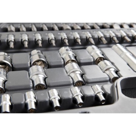 The instrument set Kraft KT700869, 1/2 ", 1/4" 12-sided heads, 107 items-7