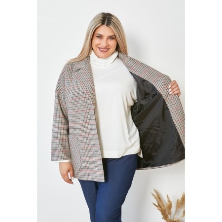 Women's jacket, size 64, gray-brown color-4