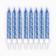 Candles for the cake, blue, 8 pcs.