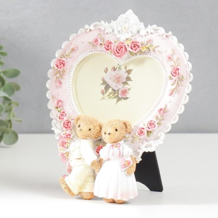 Photo frame Polystone 10x15 cm "Bear at the heart" 20x17 cm-1