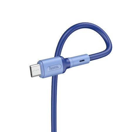 Hoco X65, microUSB - USB, 2.4 A, 1 m, tpe braid, blue-3