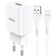 Nice charger Hoco N9, USB - 2.1 A, Lightning 1 m, white cable