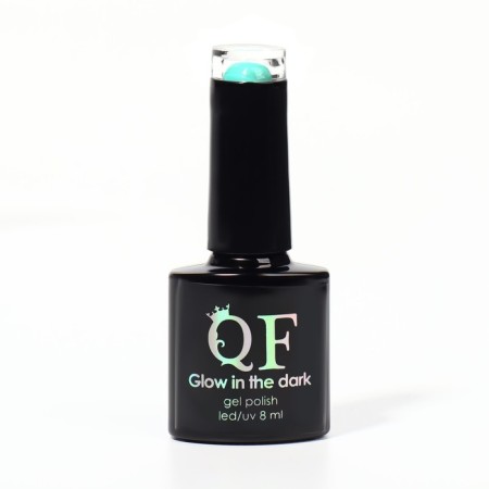 Glow in the Dark, 3 phase, 8 ml, LED/UV nail polish gel, luminescent, azure color (21)-6