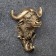 Figure hook "buffalo" bronze 7x10x12cm