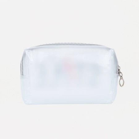 Cosmetic bag with zipper, matte color/multi -colored-1