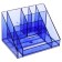 Organizer stand for the Cascade office, tinted blue