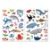 Reusable stickers set "In the world of animals", A4, 2 pcs.