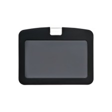 Badge horizontal, external 100 x 79 mm, internal 85x54 mm, silicone, black