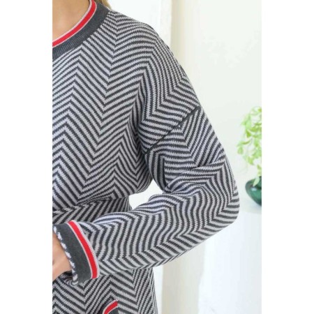 Cardigan female, size 58, gray color-14