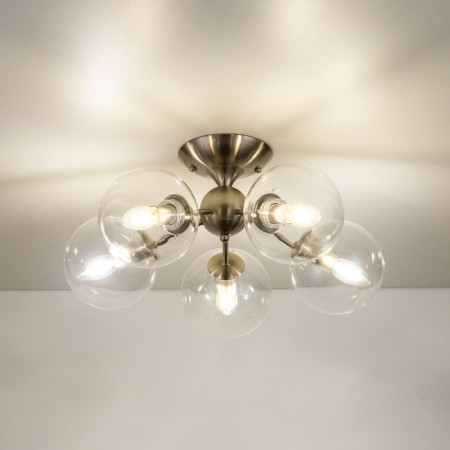 Ceiling Citilux "Tommy" CL102151, 52x52x24.5 cm, 5x40W, E14, gray color gray-3