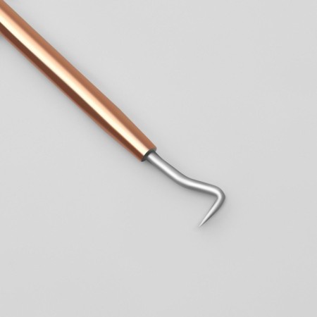 The needle of cosmetic, bilateral, with a loop, 12 cm, golden/silver color-2