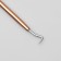 The needle of cosmetic, bilateral, with a loop, 12 cm, golden/silver color