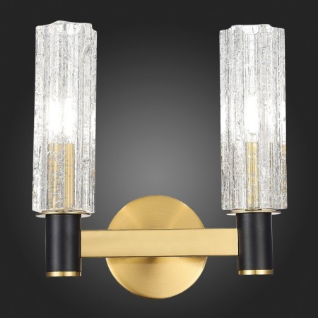 Sconces st. SL1238.301.02. Casali. 2x40 watts, E14, 23x24.7 cm, brass color-3