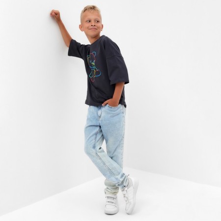 Children's Minaku T -shirt "Gummy Bear", graphite color, height 110 cm-8