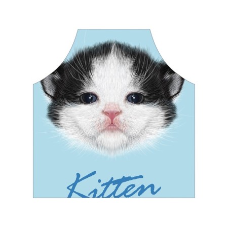 Apron of a kitchen with a photo print "Cute kitten", adjustable, size OS-2