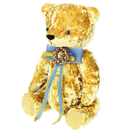 Soft toy "Bear Bernart", gold color-1