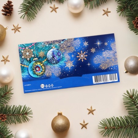 Money envelope "Happy New Year!" embossing, spruce branches, 16.5 x 8.5 cm-2