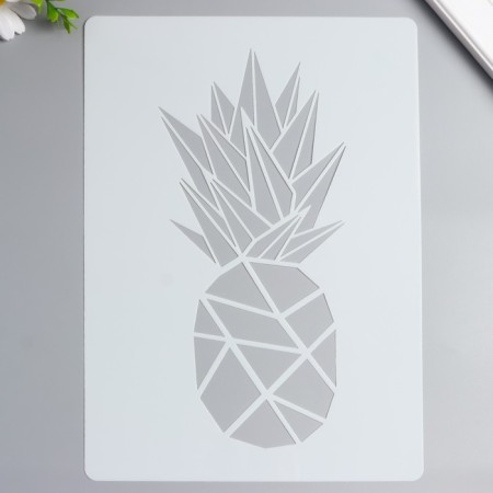 Plastic stencil "Geometry. Pineapple" 29.7x21 cm
