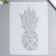 Plastic stencil "Geometry. Pineapple" 29.7x21 cm