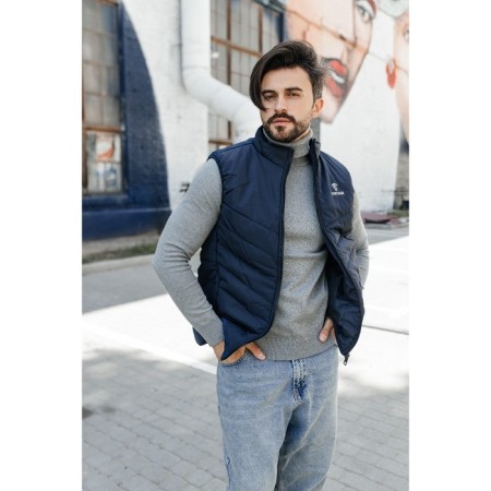 Male ise vest, size 52, dark blue color-7