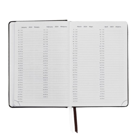 Gift Davente.bravo: Dated Dated 2024, A5, 176 sheets, solid cover, block 70 g/m2, burgundy + ballpoint pen.-7