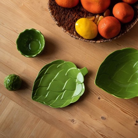Ceramic “Artishki” salad bowl, green, 20 x 17 cm, 600 ml, green color-8