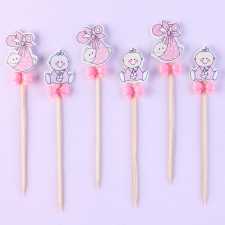 Skewers "Lyalki", gender, pink, in a set of 6 pieces-1