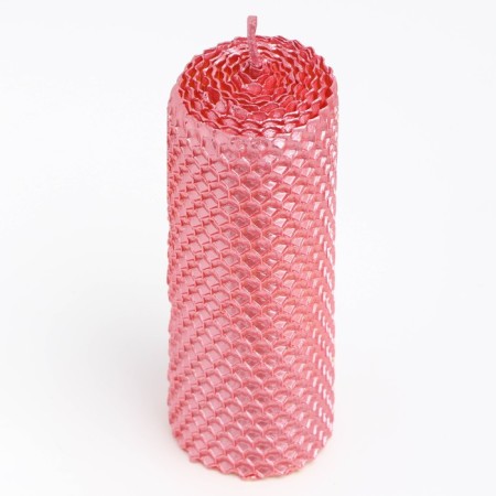Voschshina candle, 4.5x4.5x12.5 cm, fuchsia metallic-2