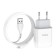 Network charger Hoco C72A, 1 USB, 2.1 A, Lightning cable - USB, 1 m, white