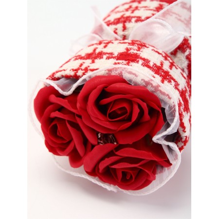 Bouquet of three fuchsia of soap roses-5
