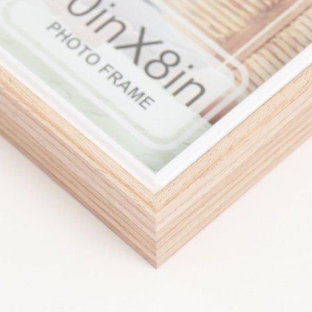 Photo frame wood, glass 13x18 cm "Eco Light" beige-white 3x22x27 cm-2