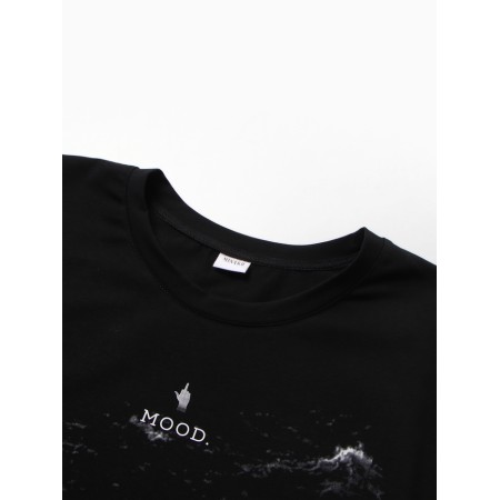 Jumper (Longsliv) Male Minaku: Mood, Black Color, Rr. 48-1